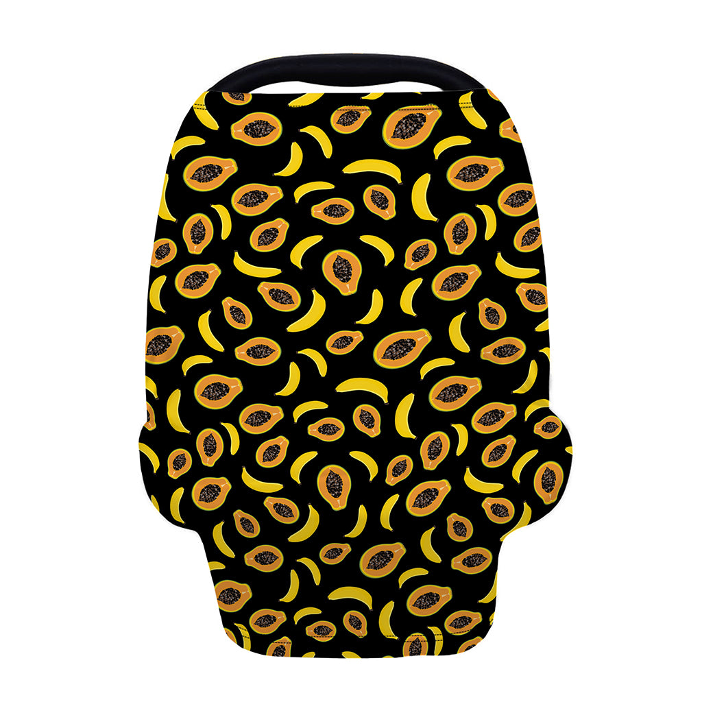 Papaya And Banana Pattern Print Baby Seat Cover