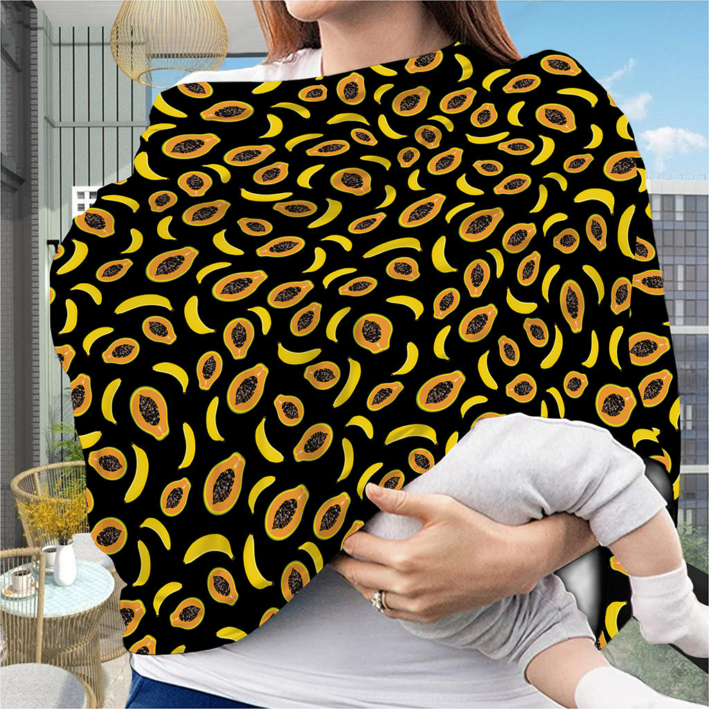Papaya And Banana Pattern Print Baby Seat Cover