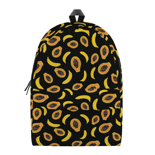 Papaya And Banana Pattern Print Backpack