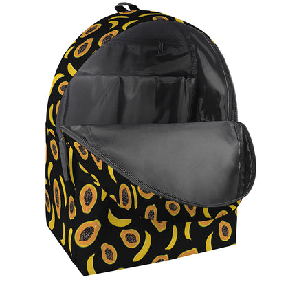 Papaya And Banana Pattern Print Backpack