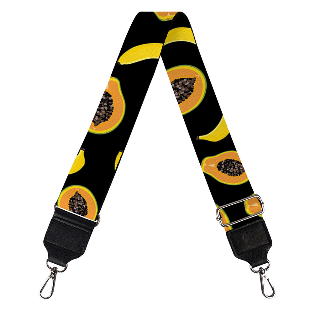 Papaya And Banana Pattern Print Bag Strap