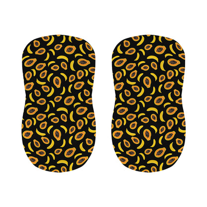 Papaya And Banana Pattern Print Bar Stool Covers