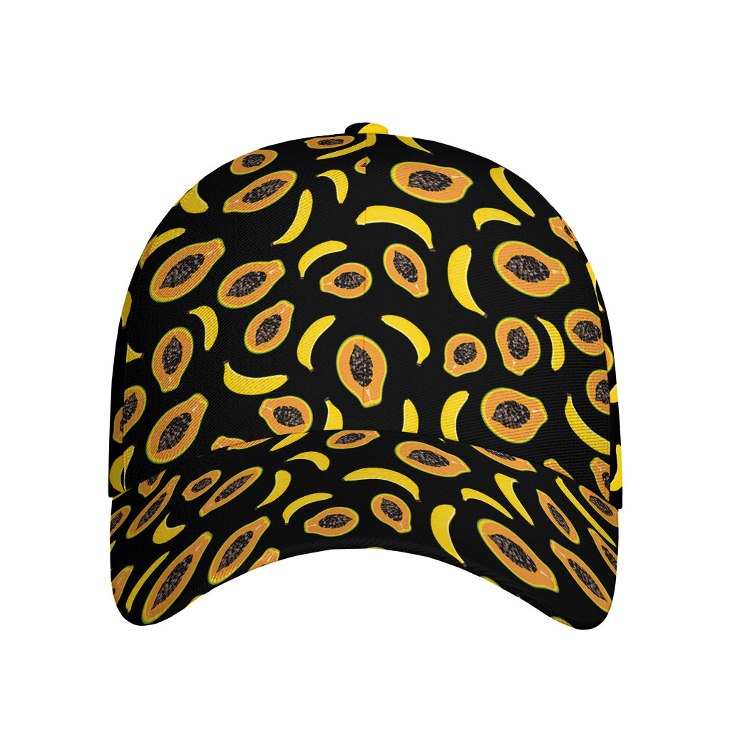 Papaya And Banana Pattern Print Baseball Cap
