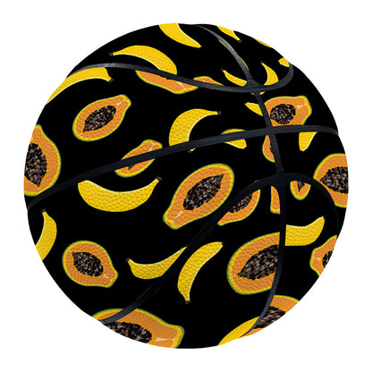 Papaya And Banana Pattern Print Basketball