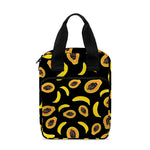 Papaya And Banana Pattern Print Bible Tote Bag