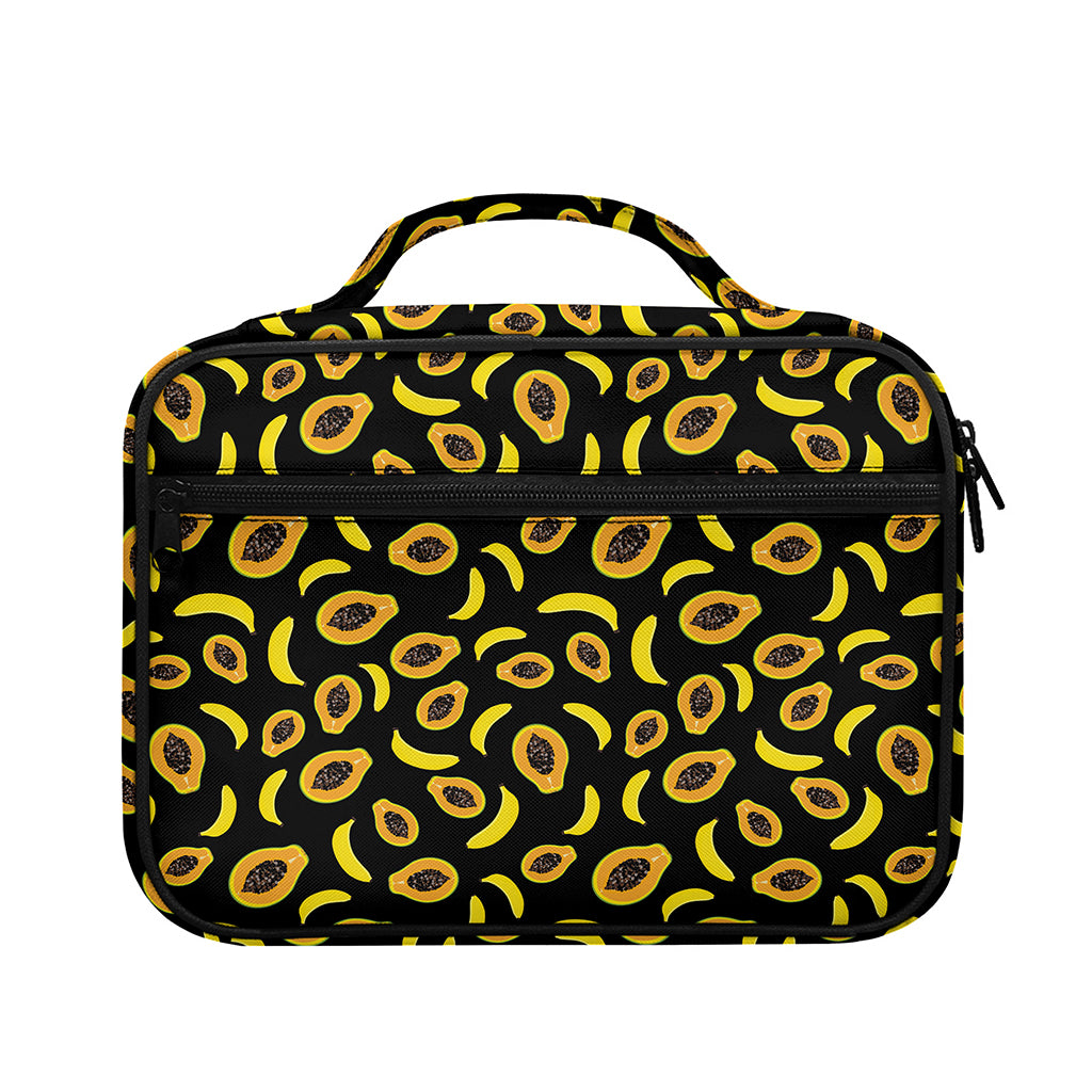 Papaya And Banana Pattern Print Briefcase Bible Bag
