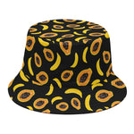 Papaya And Banana Pattern Print Bucket Hat