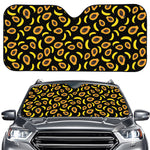 Papaya And Banana Pattern Print Car Windshield Sun Shade
