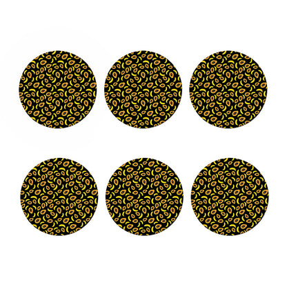 Papaya And Banana Pattern Print Coaster Set