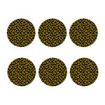 Papaya And Banana Pattern Print Coaster Set