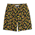 Papaya And Banana Pattern Print Cotton Shorts