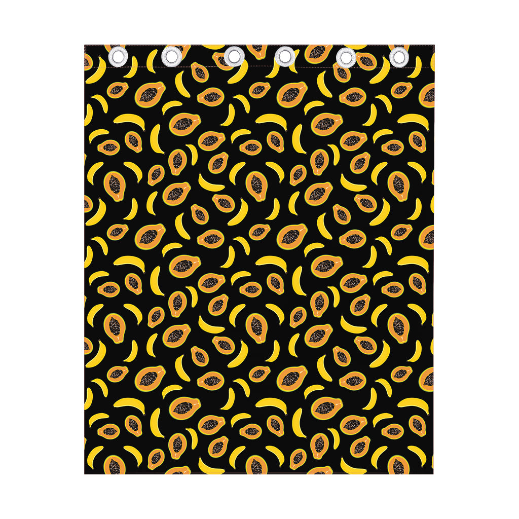 Papaya And Banana Pattern Print Curtain