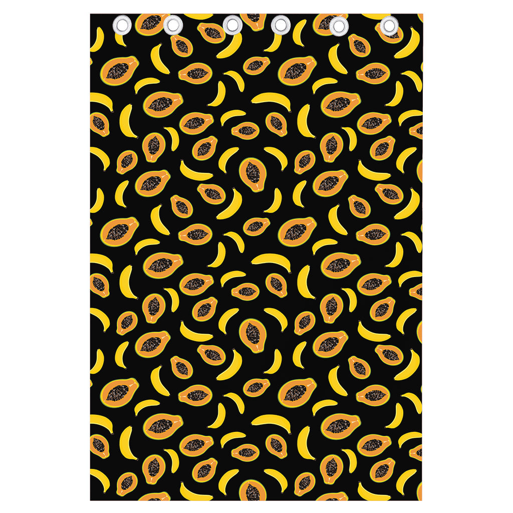 Papaya And Banana Pattern Print Curtain