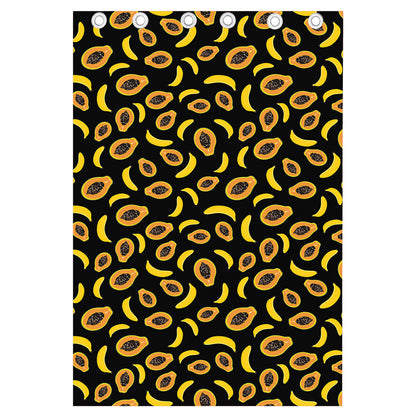 Papaya And Banana Pattern Print Curtain