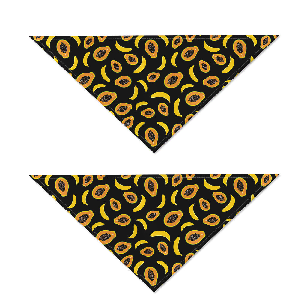 Papaya And Banana Pattern Print Dog Bandana