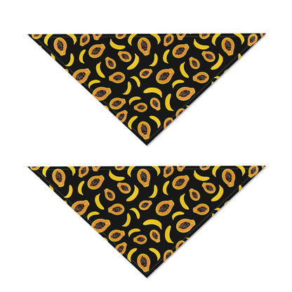 Papaya And Banana Pattern Print Dog Bandana