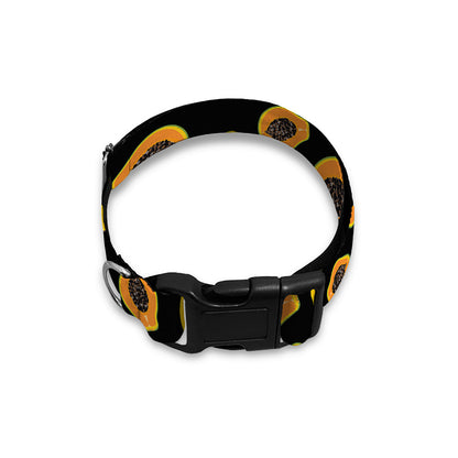 Papaya And Banana Pattern Print Dog Collar