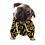 Papaya And Banana Pattern Print Dog Zip Up Hoodie