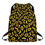 Papaya And Banana Pattern Print Drawstring Backpack
