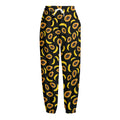 Papaya And Banana Pattern Print Fleece Lined Knit Pants