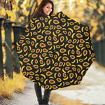 Papaya And Banana Pattern Print Foldable Umbrella