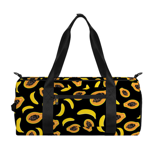 Papaya And Banana Pattern Print Gym Bag