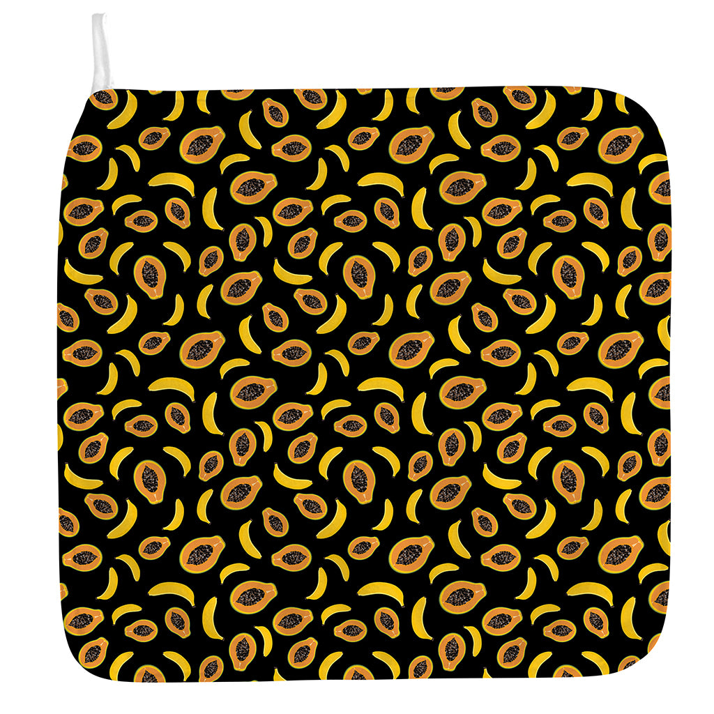 Papaya And Banana Pattern Print Hand Towel