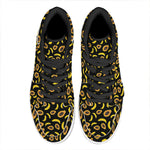 Papaya And Banana Pattern Print High Top Leather Sneakers