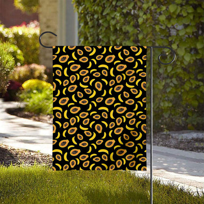 Papaya And Banana Pattern Print House Flag