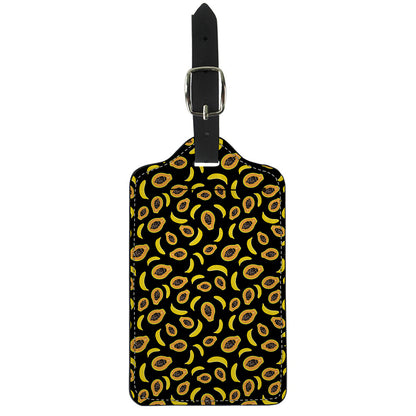 Papaya And Banana Pattern Print Luggage Tag