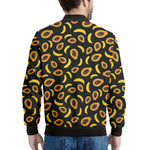 Papaya And Banana Pattern Print Men's Bomber Jacket