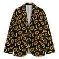 Papaya And Banana Pattern Print Men's Cotton Blazer