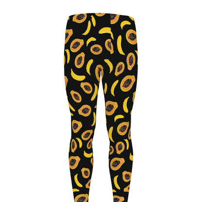 Papaya And Banana Pattern Print Men's leggings