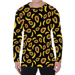 Papaya And Banana Pattern Print Men's Long Sleeve T-Shirt