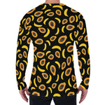 Papaya And Banana Pattern Print Men's Long Sleeve T-Shirt