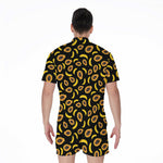 Papaya And Banana Pattern Print Men's Rompers
