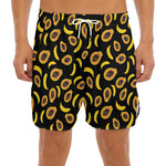 Papaya And Banana Pattern Print Men's Split Running Shorts