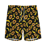Papaya And Banana Pattern Print Men's Sports Shorts