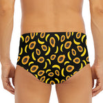 Papaya And Banana Pattern Print Men's Triangle Swim Briefs