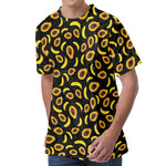 Papaya And Banana Pattern Print Men's Velvet T-Shirt