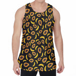 Papaya And Banana Pattern Print Men's Velvet Tank Top