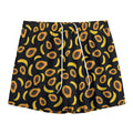 Papaya And Banana Pattern Print Mesh Shorts
