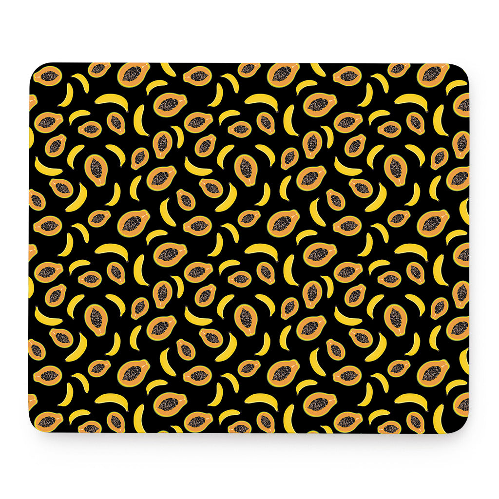Papaya And Banana Pattern Print Mouse Pad