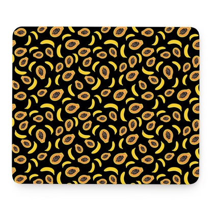 Papaya And Banana Pattern Print Mouse Pad
