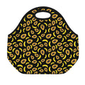 Papaya And Banana Pattern Print Neoprene Lunch Bag