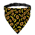 Papaya And Banana Pattern Print Over The Collar Dog Bandana