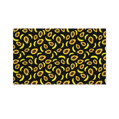 Papaya And Banana Pattern Print Polyester Flag