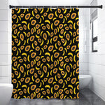 Papaya And Banana Pattern Print Premium Shower Curtain