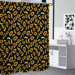 Papaya And Banana Pattern Print Premium Shower Curtain
