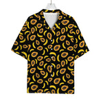 Papaya And Banana Pattern Print Rayon Hawaiian Shirt